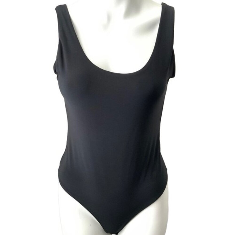 Leith Thong Body Suit Black Sleeveless